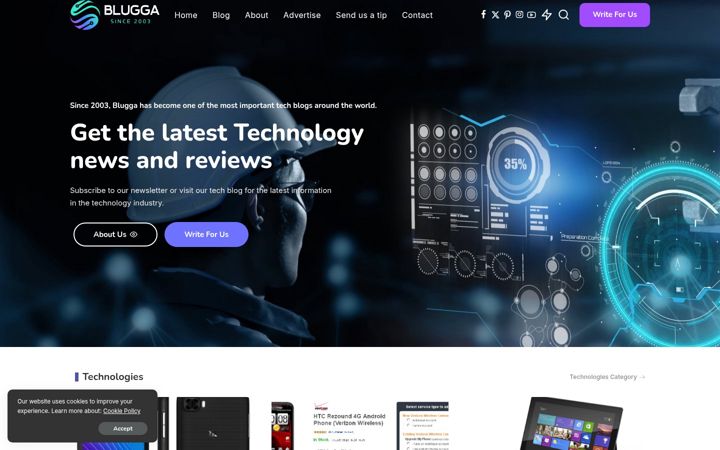 Screenshot di blugga.com