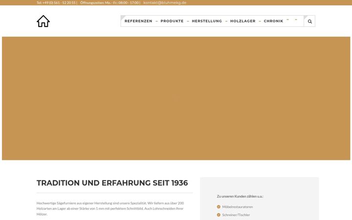 Screenshot of bluhmekg.de