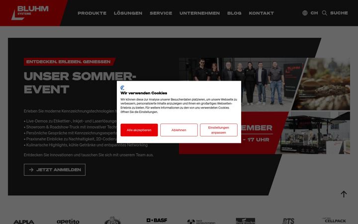 Captura de pantalla de bluhmsysteme.ch