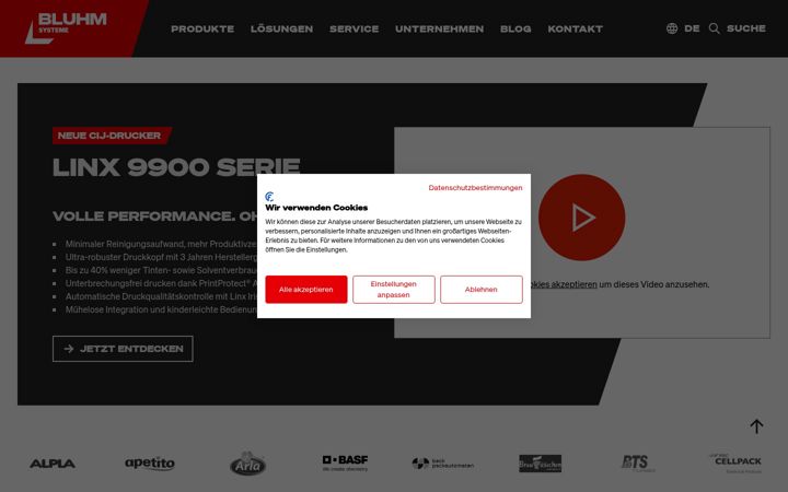 Captura de pantalla de bluhmsysteme.com
