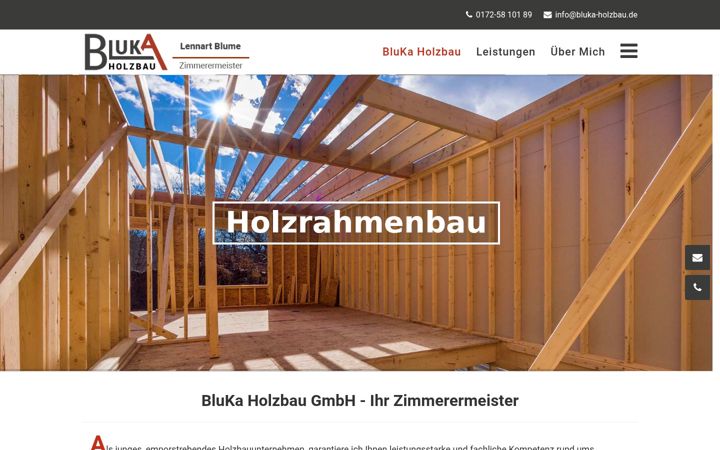 Ekrano kopija bluka-holzbau.de