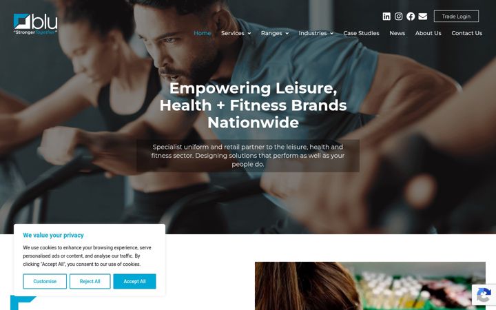 Screenshot of bluleisure.co.uk