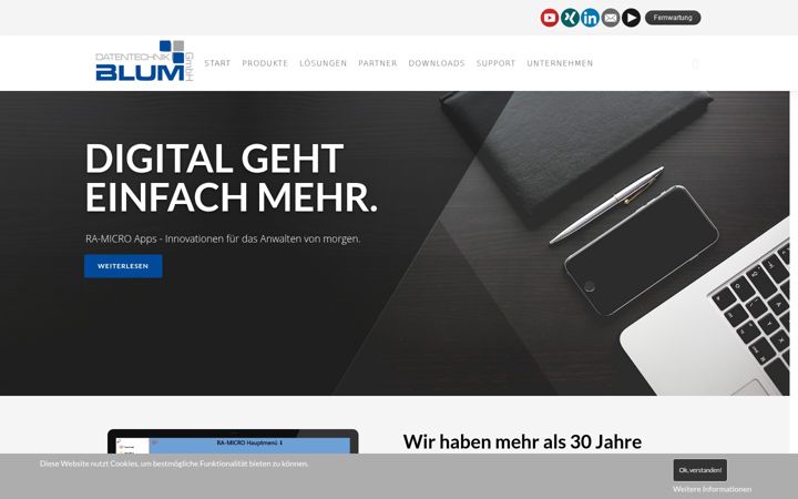 Captură de ecran a blum-gmbh.de