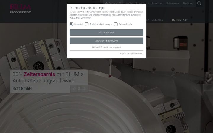 Captură de ecran a blum-novotest.com