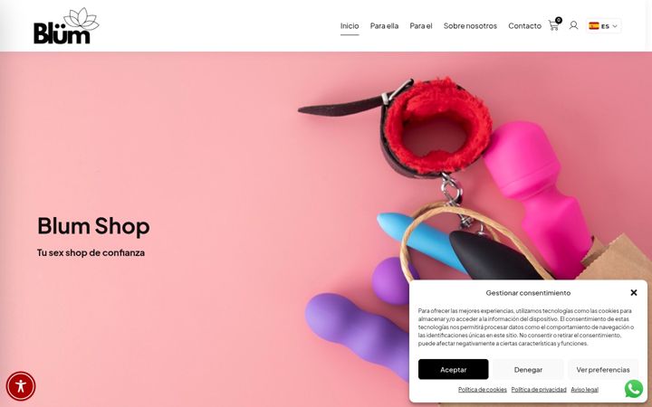Skjámynd af blum-shop.net