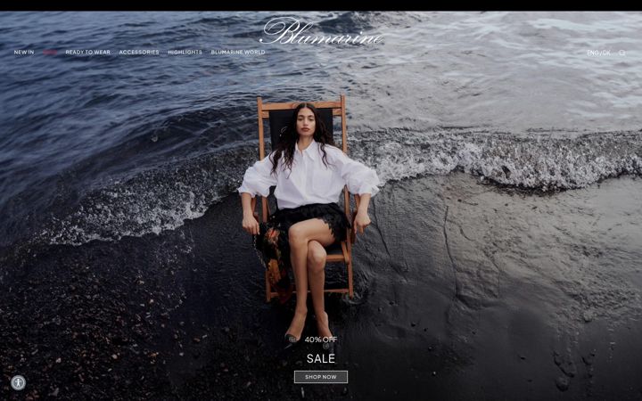 Snímek obrazovky blumarine.com