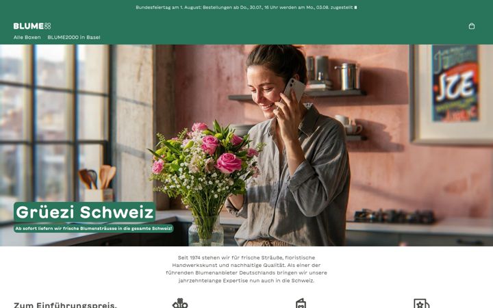 Screenshot of blume2000.ch