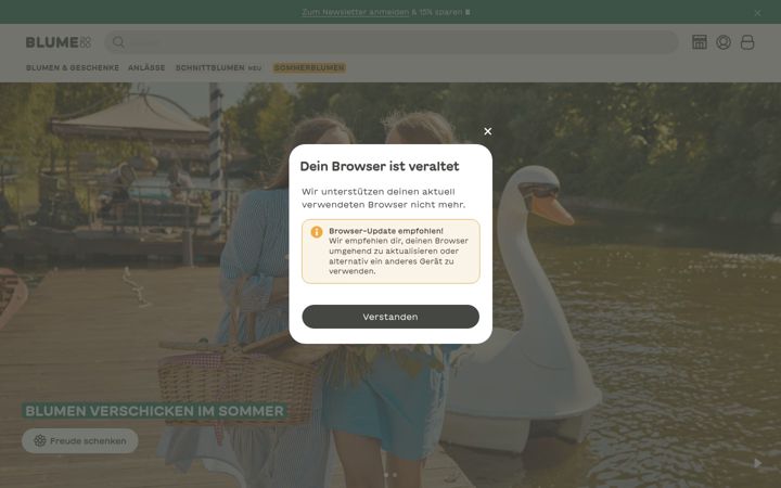 Screenshot of blume2000.de