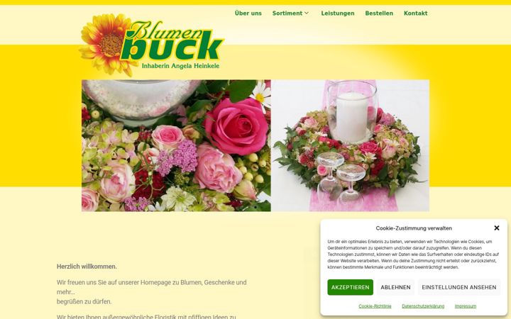Ekraanipilt saidist blumen-buck.de