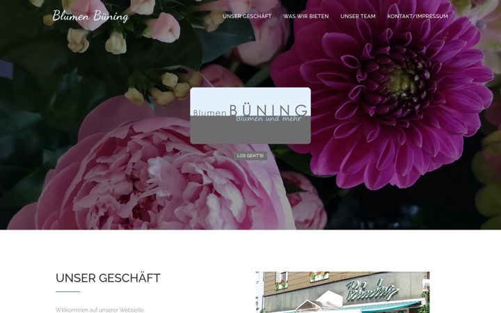 Screenshot of blumen-buening.de