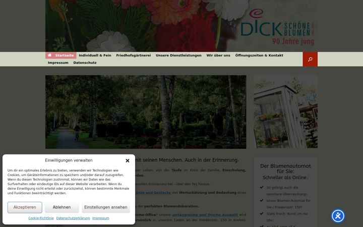 Screenshot of blumen-dick.de