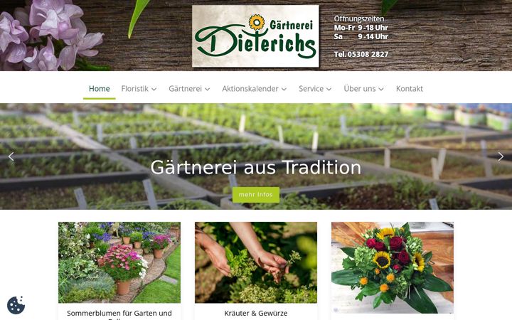 Ekraanipilt saidist blumen-dieterichs.de
