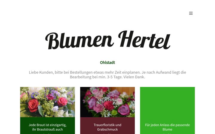 Ekrano kopija blumen-hertel-ohlstadt.de