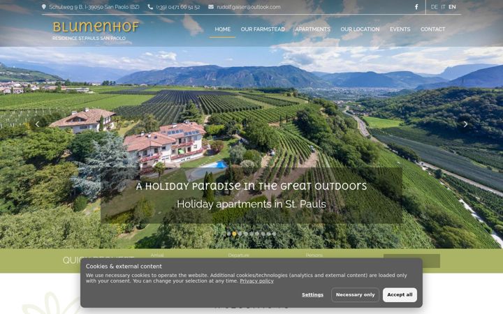 Screenshot of blumen-hof.com