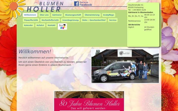 Screenshot of blumen-holler.de