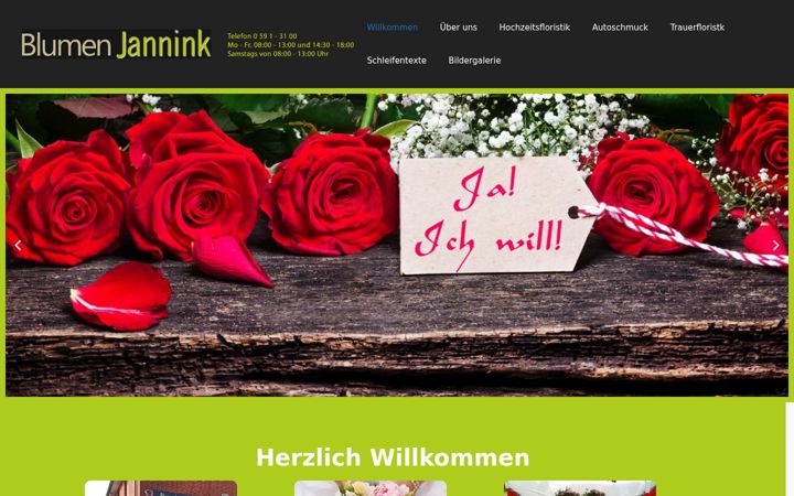 Screenshot of blumen-jannink.de