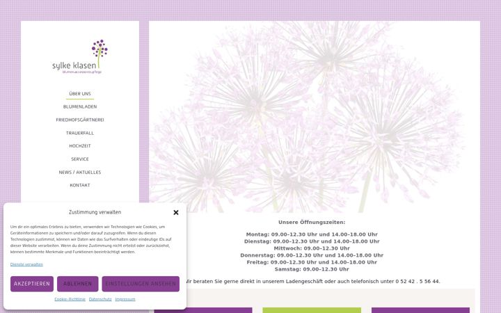 Screenshot of blumen-klasen.de