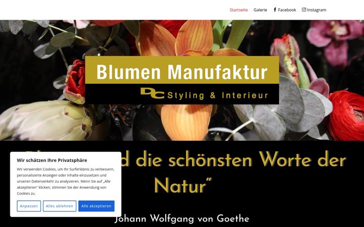 Screenshot of blumen-manufaktur.com
