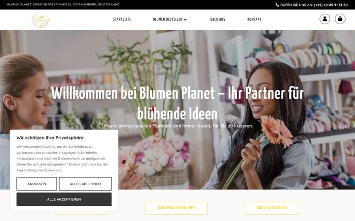 Captura de pantalla de blumen-planet.com