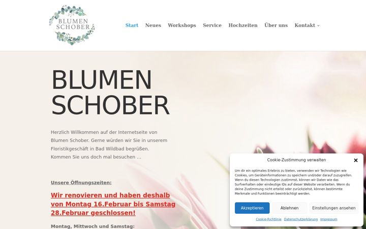 Captura de pantalla de blumen-schober.de