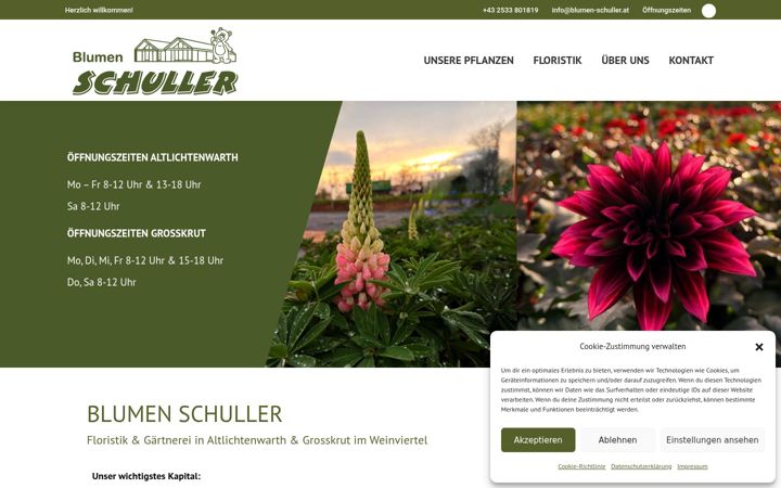 Captura de pantalla de blumen-schuller.at