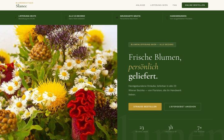 Screenshot of blumen-slanec.at