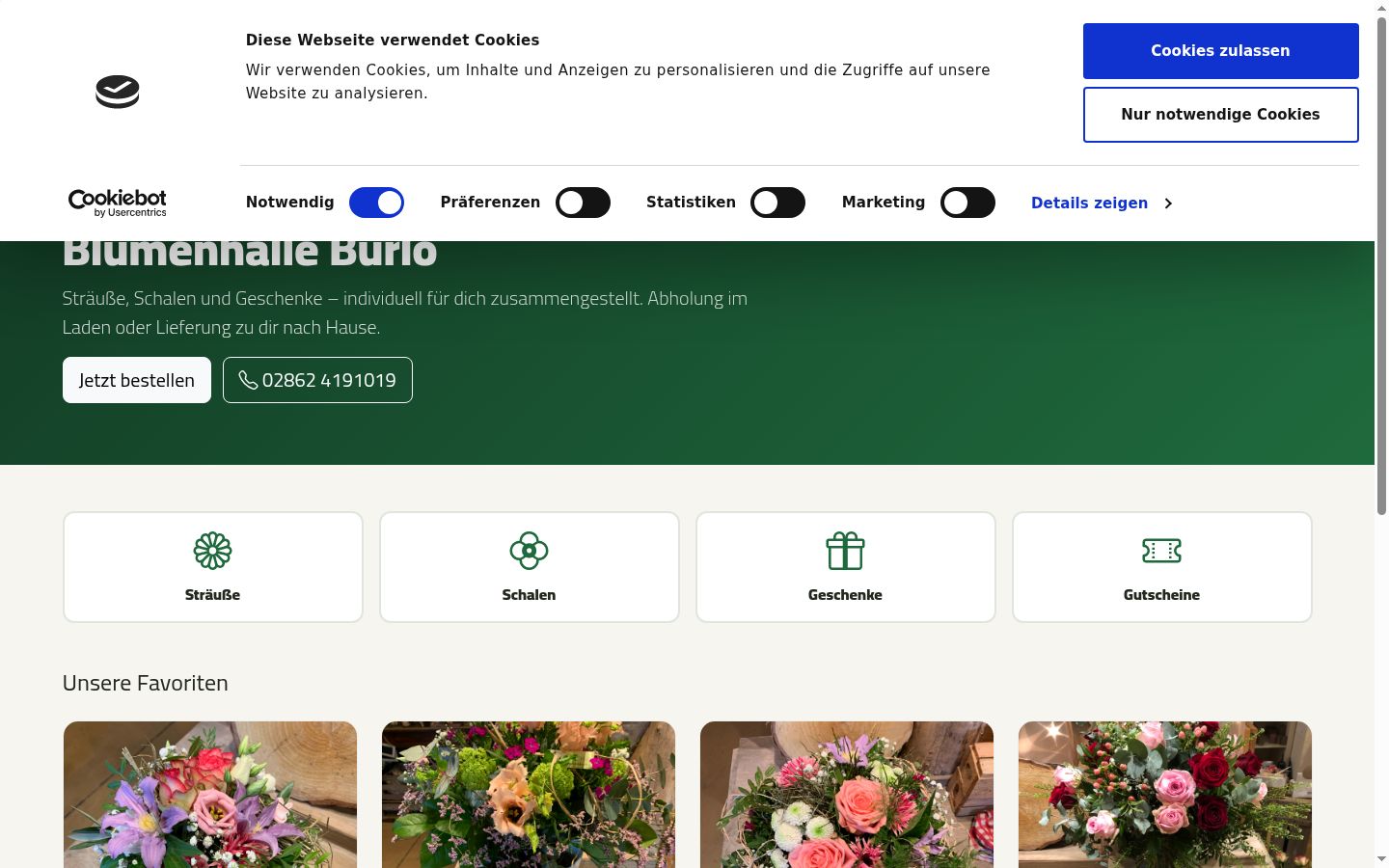 Capture d'écran de la bannière de consentement affichée avant toute interaction