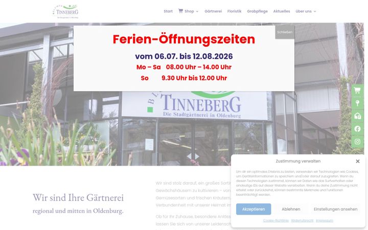 Screenshot of blumen-tinneberg.de