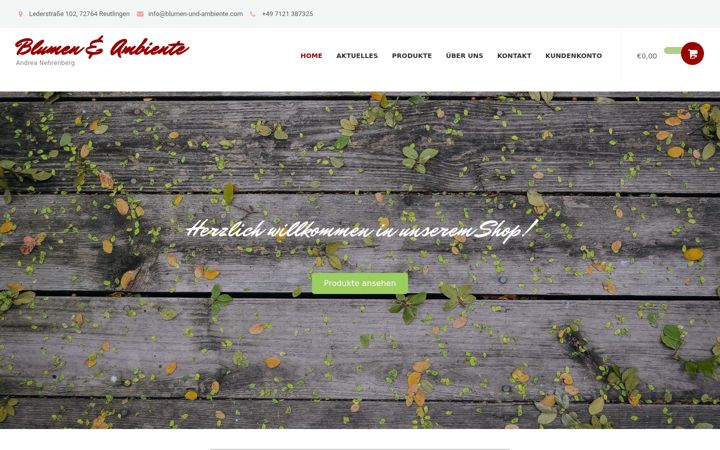 Capture d'écran de blumen-und-ambiente.shop