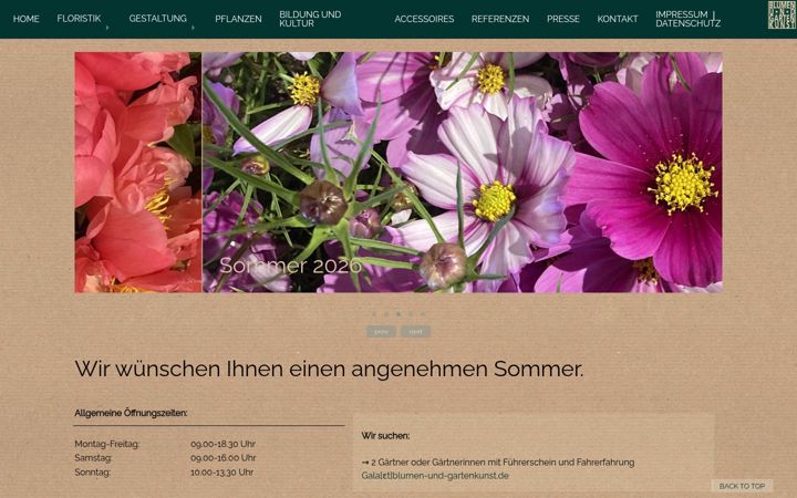 Screenshot of blumen-und-gartenkunst.de