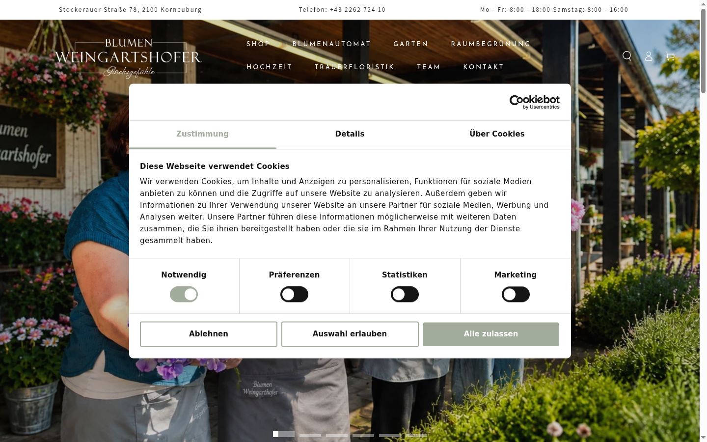 Screenshot tal-banner tal-kunsens muri qabel kwalunkwe interazzjoni