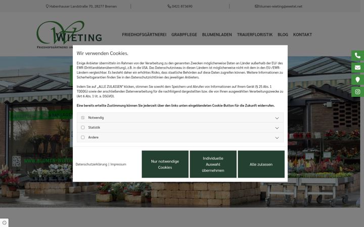 Screenshot of blumen-wieting.de