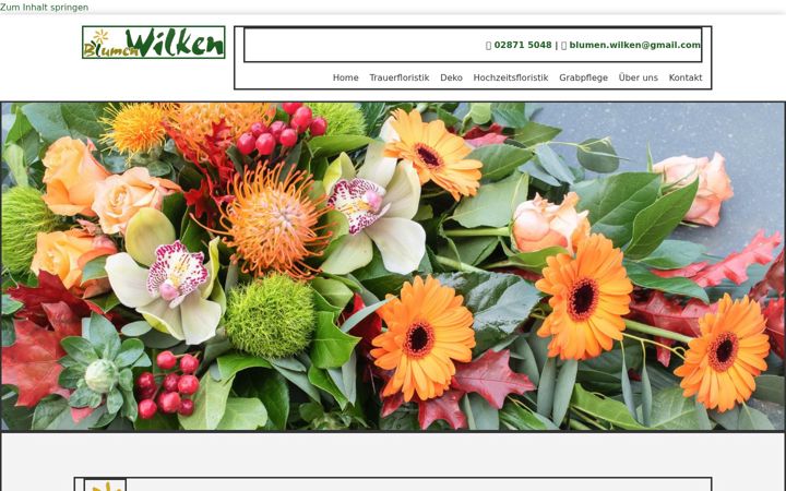 Screenshot of blumen-wilken.de