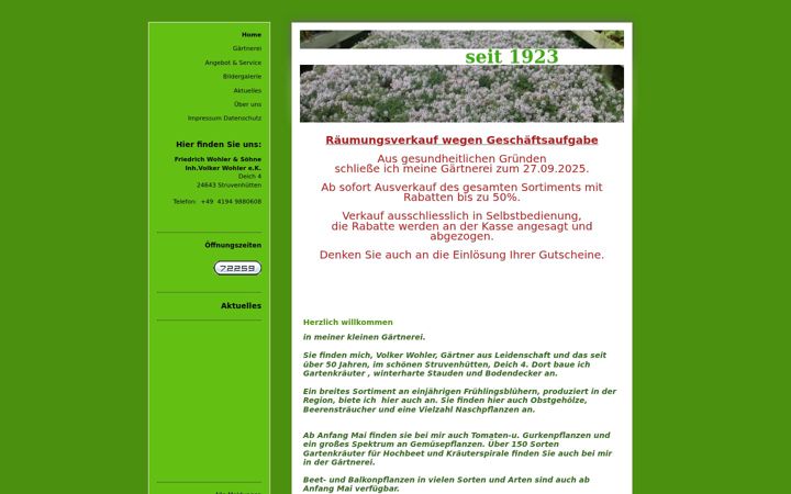 Screenshot of blumen-wohler.de