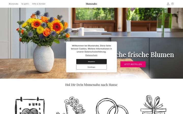 Screenshot of blumenabo.de