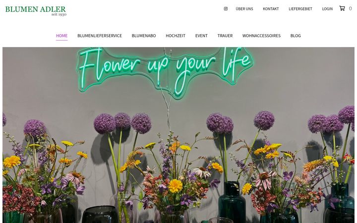 Screenshot of blumenadler.de