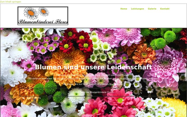 Screenshot of blumenbinderei-flores.de
