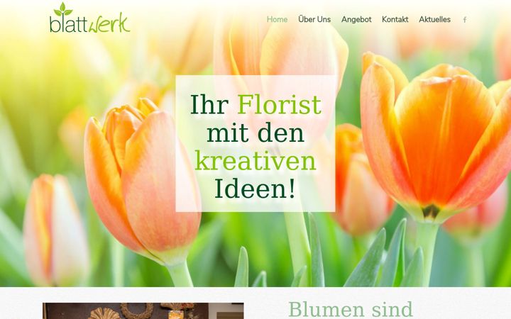Screenshot of blumenblattwerk.at