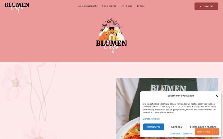 Screenshot of blumencafe.at
