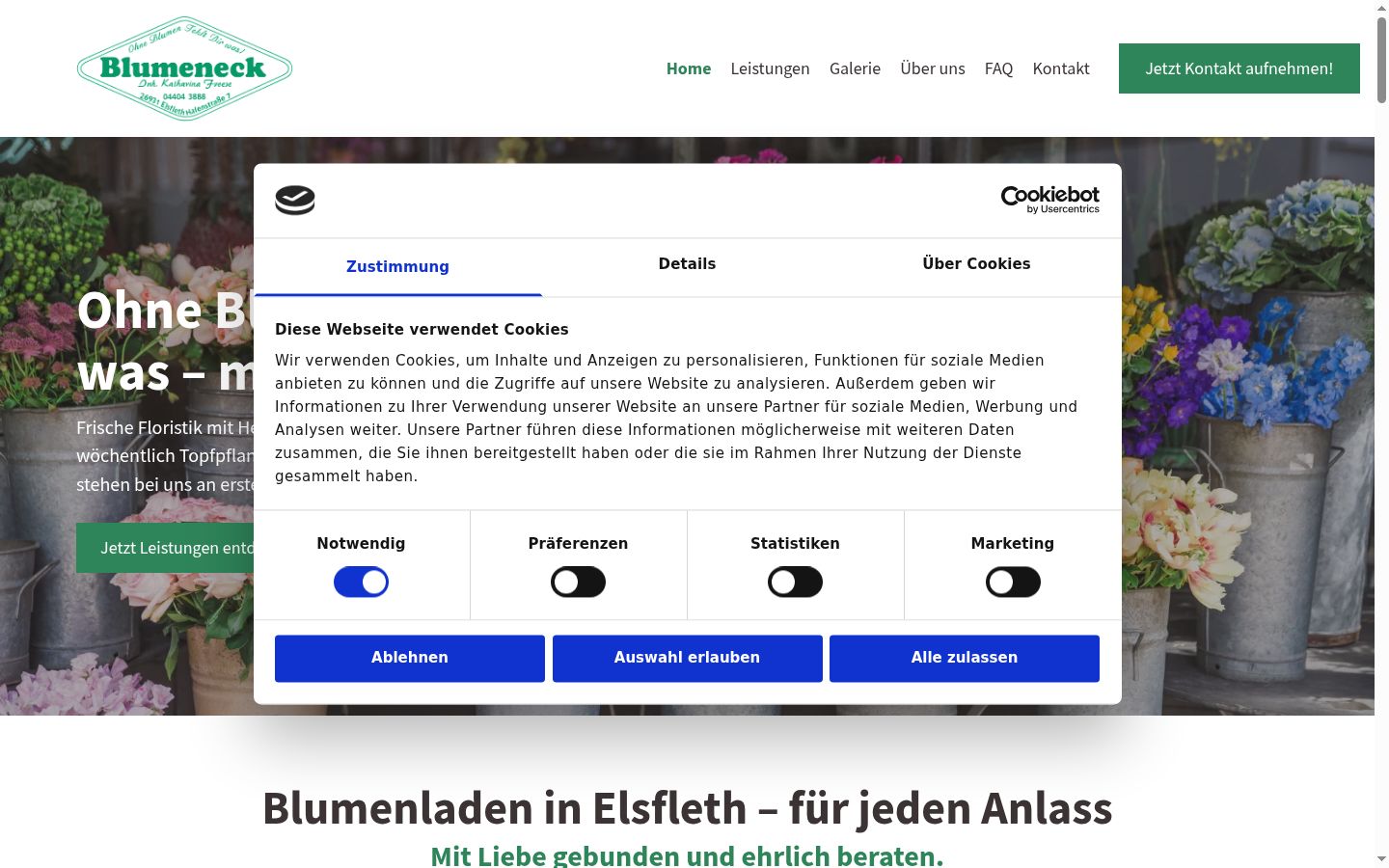 Ekraanipilt nõusolekubännerist, mida näidati enne mis tahes suhtlust
