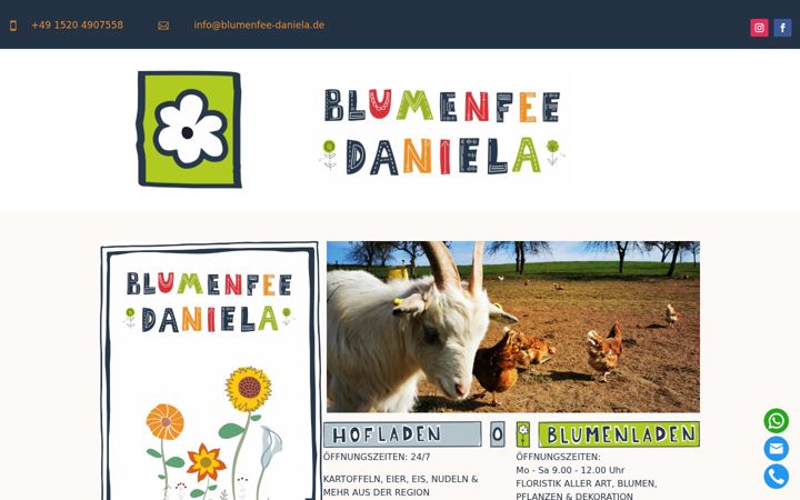 Screenshot of blumenfee-daniela.de