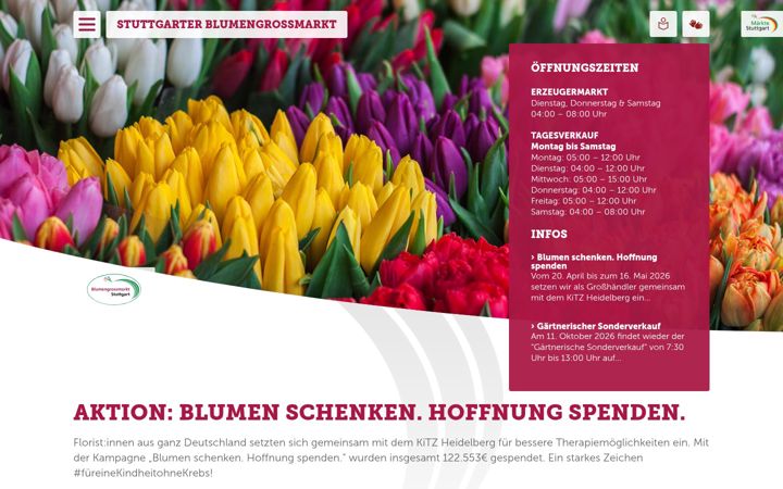 Screenshot of blumengrossmarkt-stuttgart.de