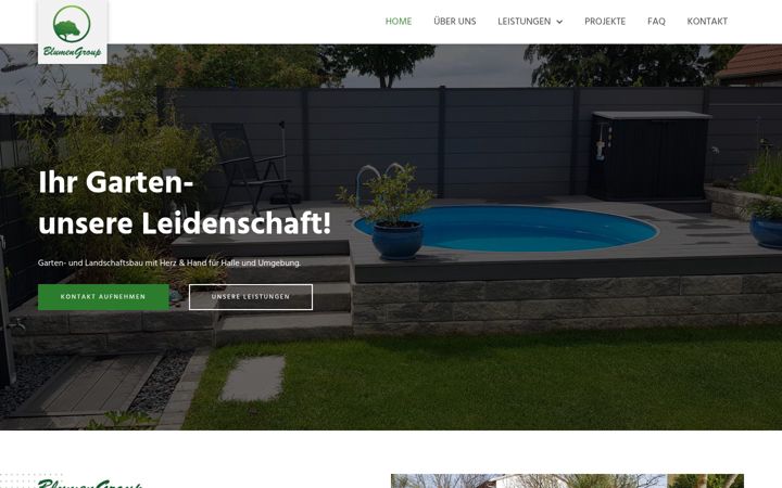 Screenshot of blumengroup-galabau.de