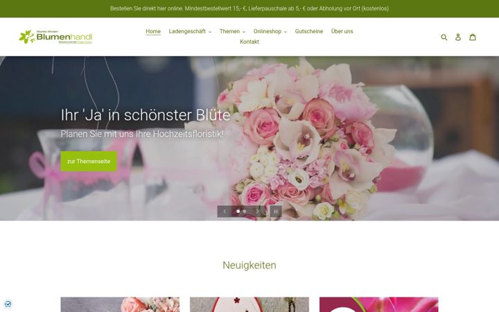 Screenshot of blumenhandl.de