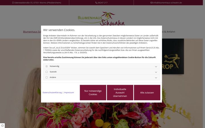Screenshot of blumenhaus-schwahn.de
