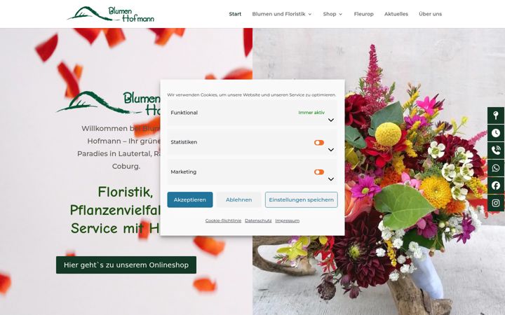 Screenshot of blumenhofmann.de