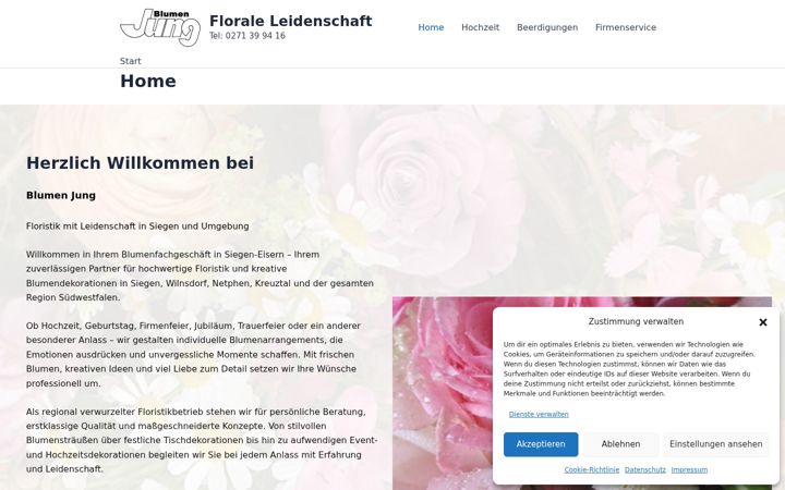 Screenshot of blumenjung.de