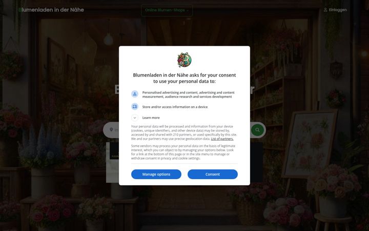Екранна снимка на blumenladenindernaehe.de