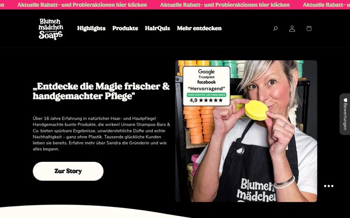Screenshot of blumenmaedchen.de