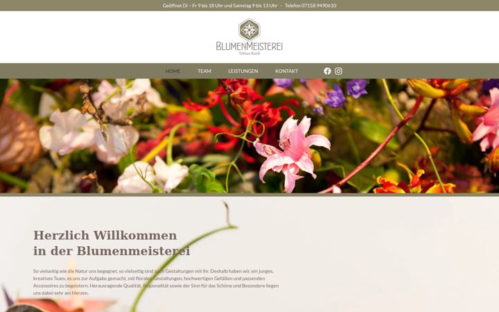 Screenshot of blumenmeisterei-ruess.de